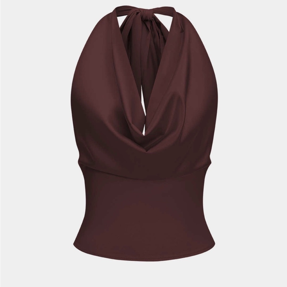 Halter Tie Neck backless cowlneck Micas